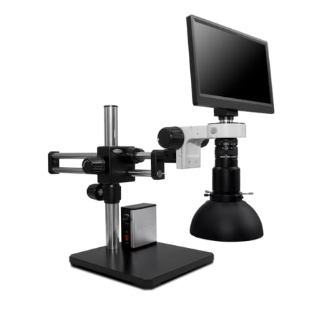 Macro Digital Inspection System With Dome LED Light On Dual Arm Stand